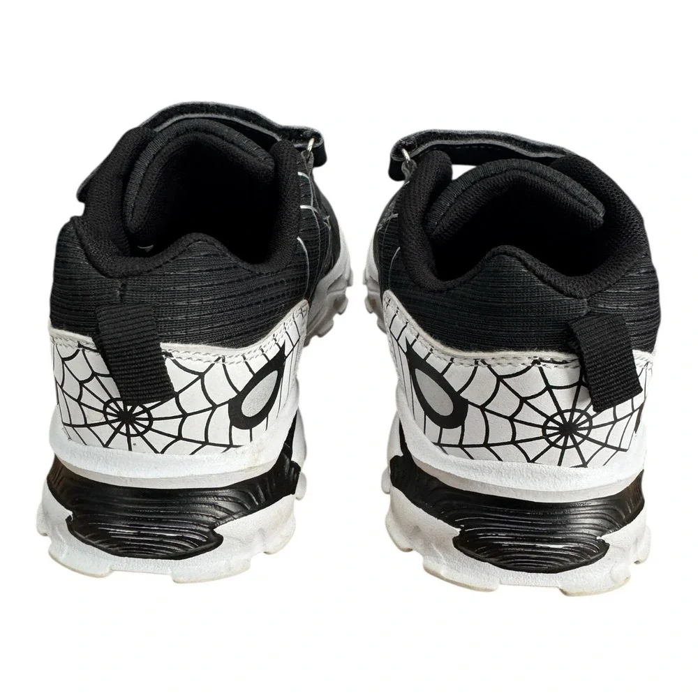 Spider Web Sneakers Kids Black White Size 34 / US Size 2.5